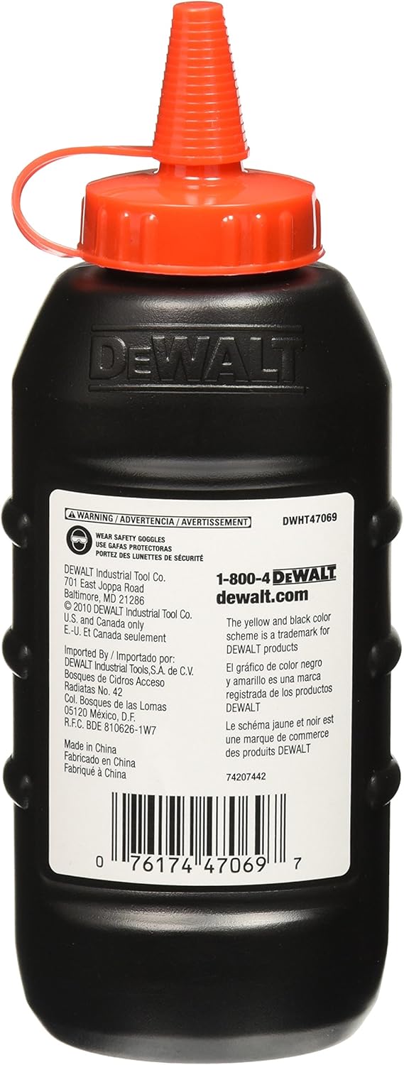 DeWalt DWHT47069L 8Oz Replacement Chalk, Red