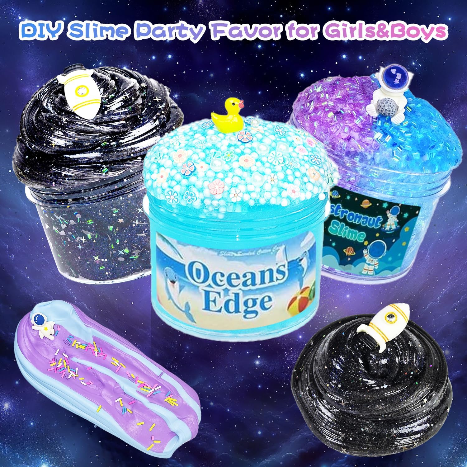 15 Packs Mixed Cloud Galaxy Butter Slime Kit,Non Sticky,Super Soft Sludge Toy,Birthday Gifts for Kids,Party Favor for Girls & Boys