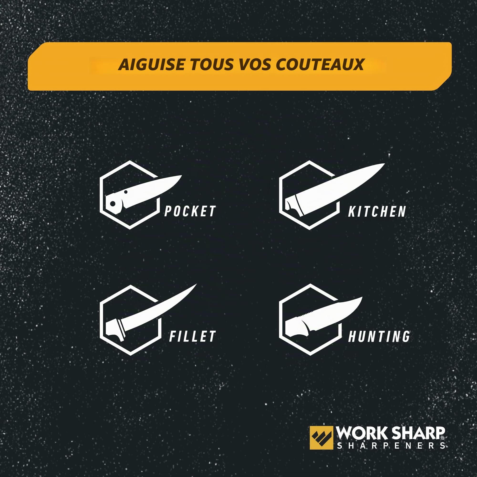 Work Sharp Kit de mise à niveau pour aiguiseur de couteau de précision, lot de 7 étuis abrasifs et de transport