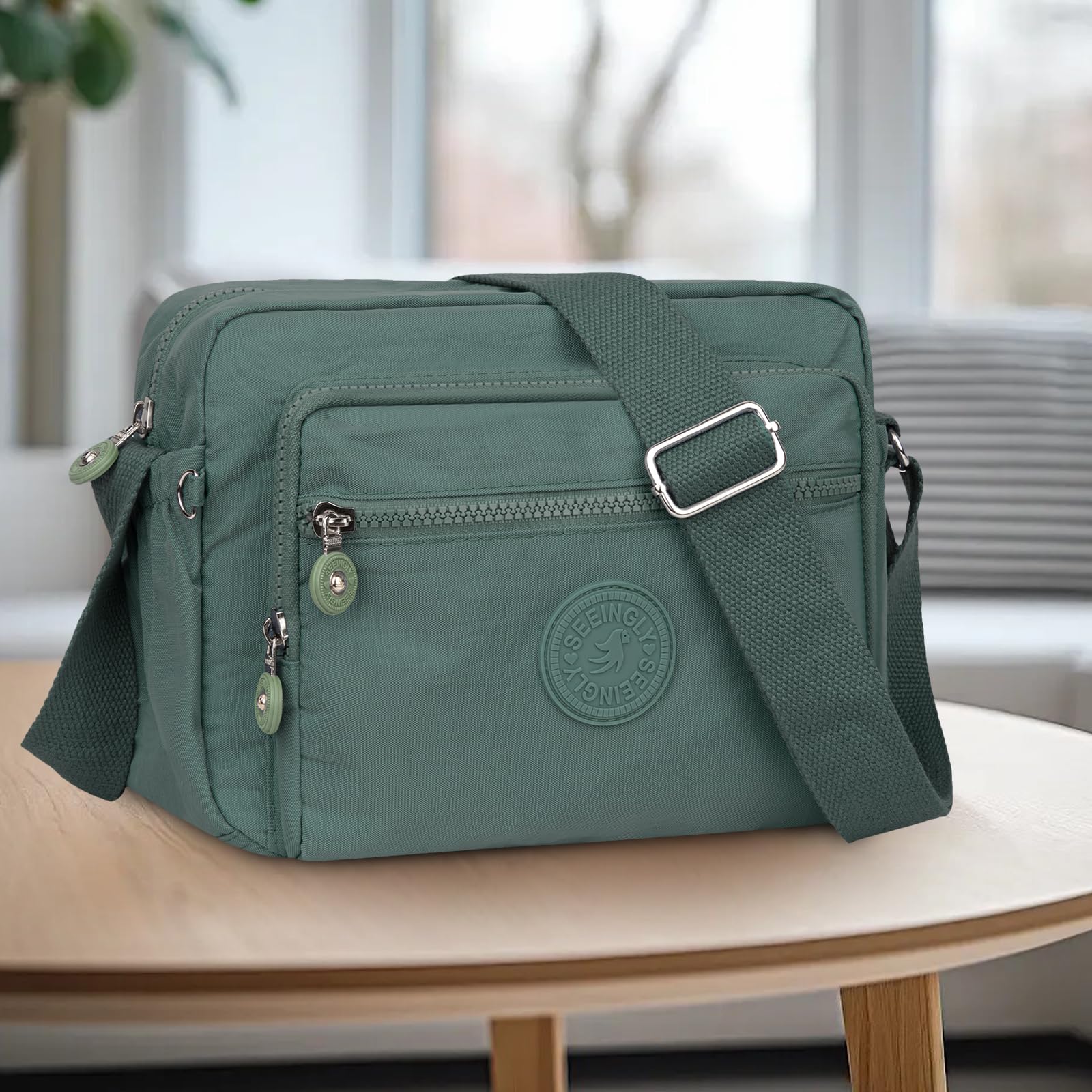 NEWIROVE Borsa Tracolla Donna Media Crossbody Bag Nylon Impermeabile Borsetta Tracolla Donna Sportiva Borsa a Spalla con Multitasche per Lavorare Shopping Viaggio