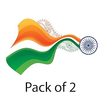 woopme Indian Tricolour Flag Car and Bike Sticker Exterior Printed Vinyl Decal Sticker for Car Sides Hoods Bumper Rear (10 x 6.2 Inch , Multicoloured)