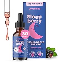 SleepBerry Liquid Melatonin for Kids - Natural Sleep Aid with Elderberry and Vitamin D - Boosts Immune System While They Sleep (1 Fl oz)