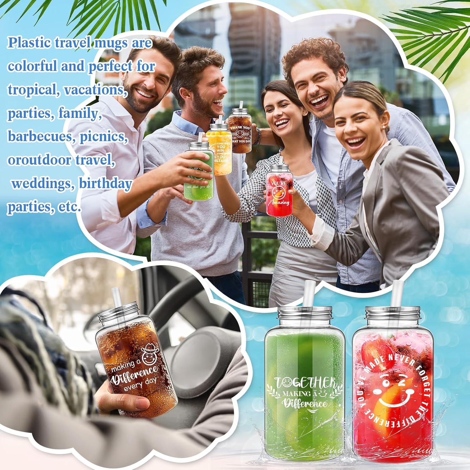 24 Pcs Employee Appreciation Gifts Bulk Thank You Cups for Coworkers 17 oz Plastic Inspirational Reusable Tumbler with Lid Straw for Staff Teacher Nurses, You Are Part of Our Team - Image 5