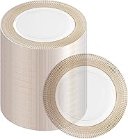 Vista 36 de Party Bargains - Bajoplatos de 13 pulgadas (4 unidades), borde dorado martilleado en rosa, bajoplatos desechables y resistentes para cenas elegantes