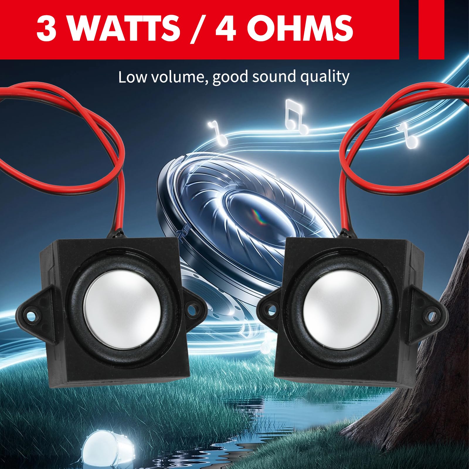 2 mini altoparlanti 3 W 4 Ohm, interfaccia JST-PH2.0, per robot, macchine pubblicitarie, TV LCD, monitor suono chiaro e senza distorsioni per piccoli progetti elettronici