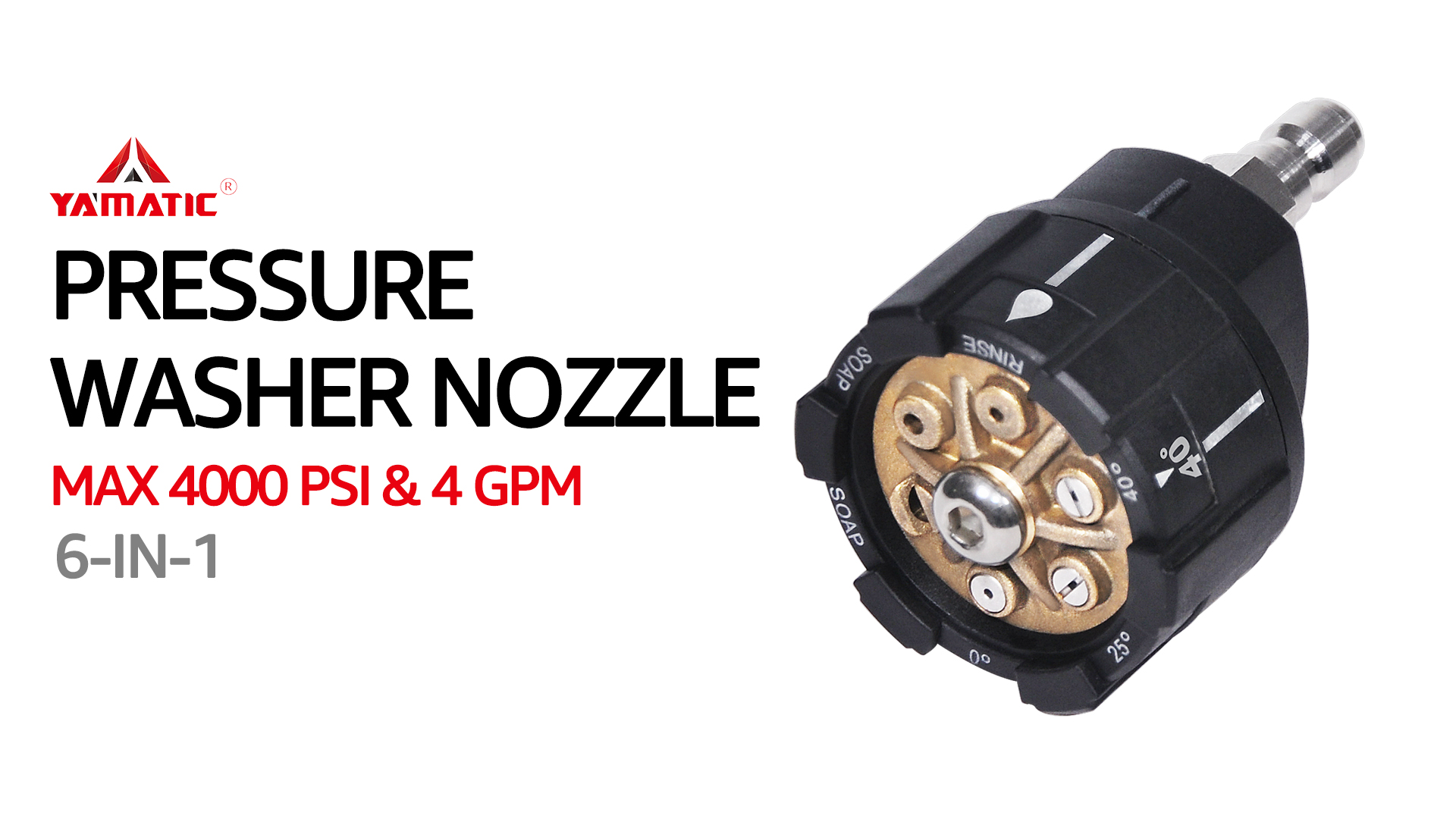 Amazon.com : YAMATIC Pressure Washer Nozzle, 6-in-1 Quick