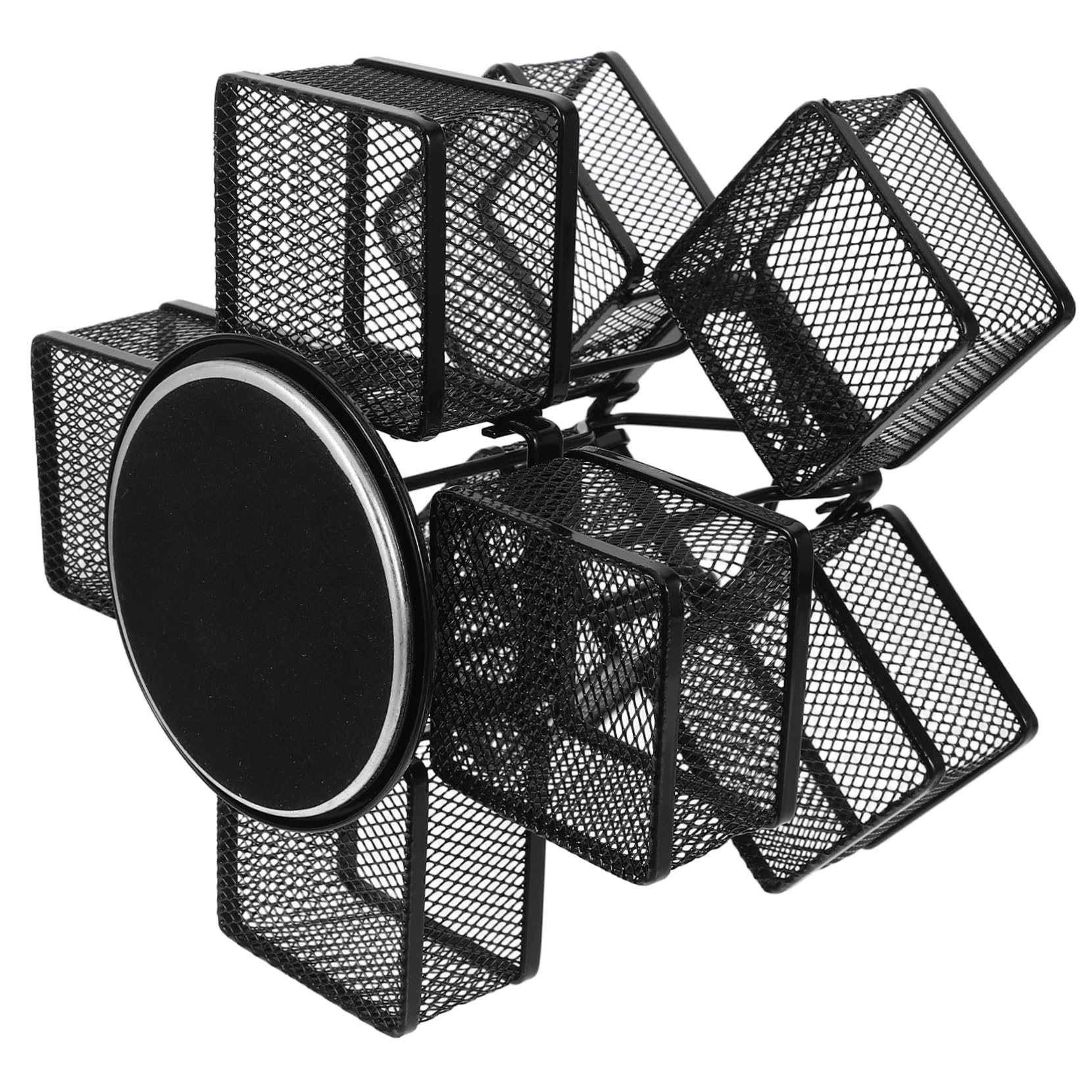 SOLUSTRE 360degree Tea Bag Storage Box Wire Rotating Organizer for Coffee Sugar Packets Efficient Tea Bags Holder Stylish Design Space-Saving Kitchen