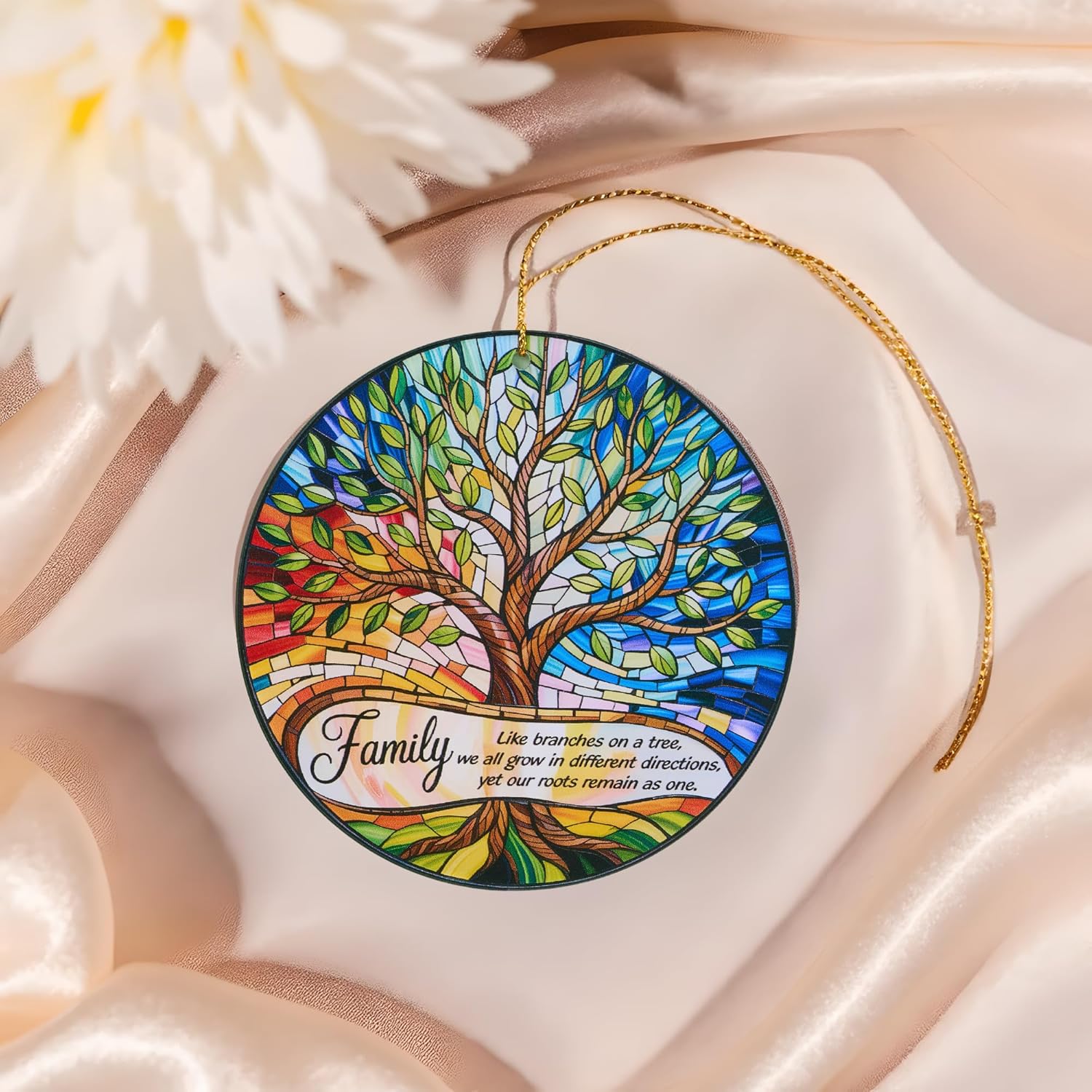 Tree of Life Decor Christmas Ornament – Acrylic Keepsake Decoration for Family Christmas Ornaments & Thanksgiving Life, Family Christmas Decor, Tree of Life Hanging Ornament Set - Image 4