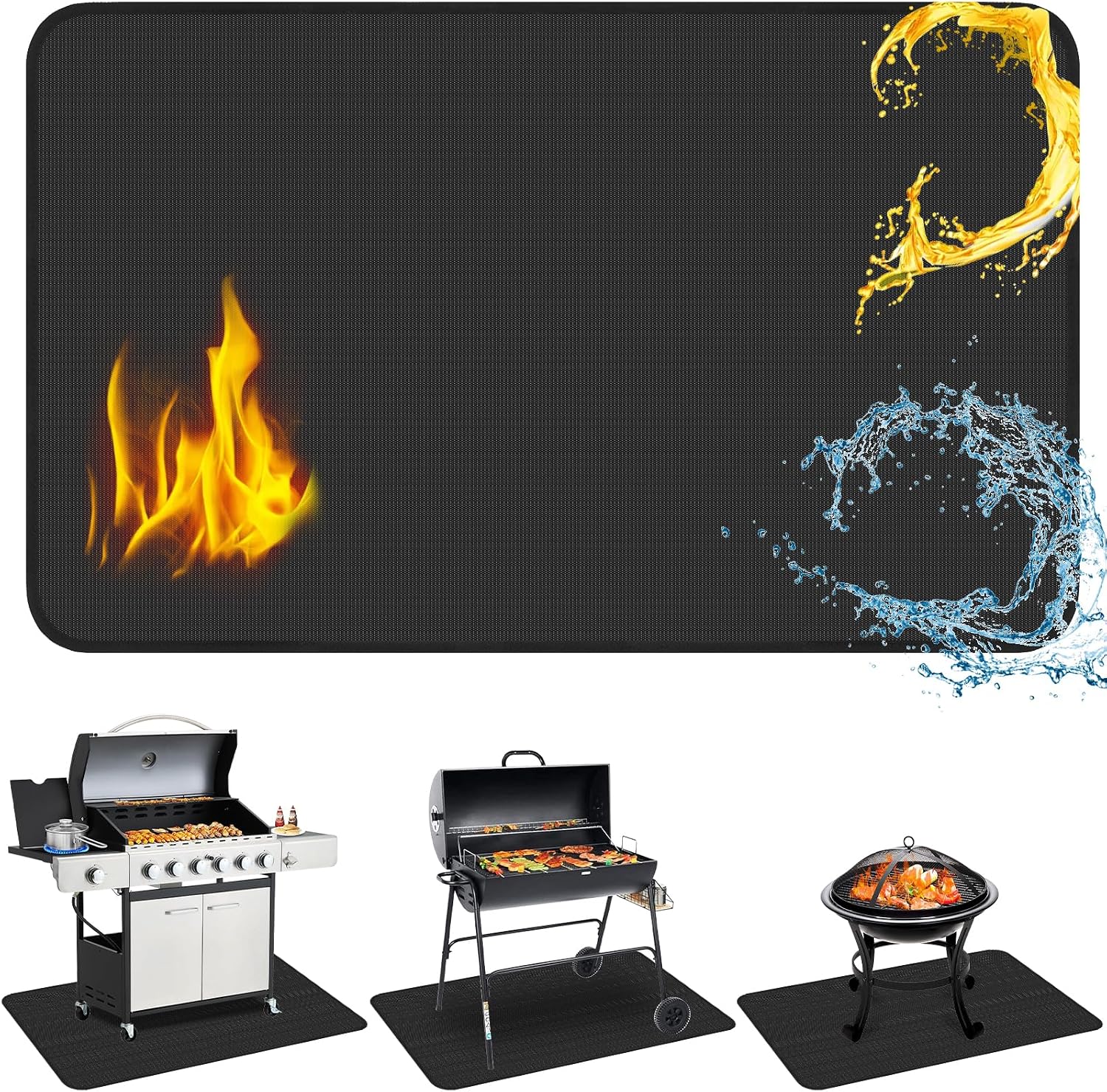 Tapis de Barbecue Extérieur Ignifuge 180x100cm SOFEM