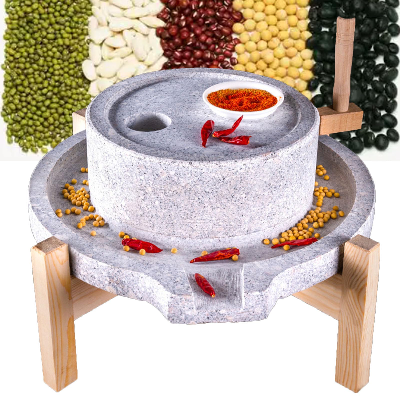 Hand Grain Mill Grinder for Flour,Grinding Wet Soybean Milk 20*30cm