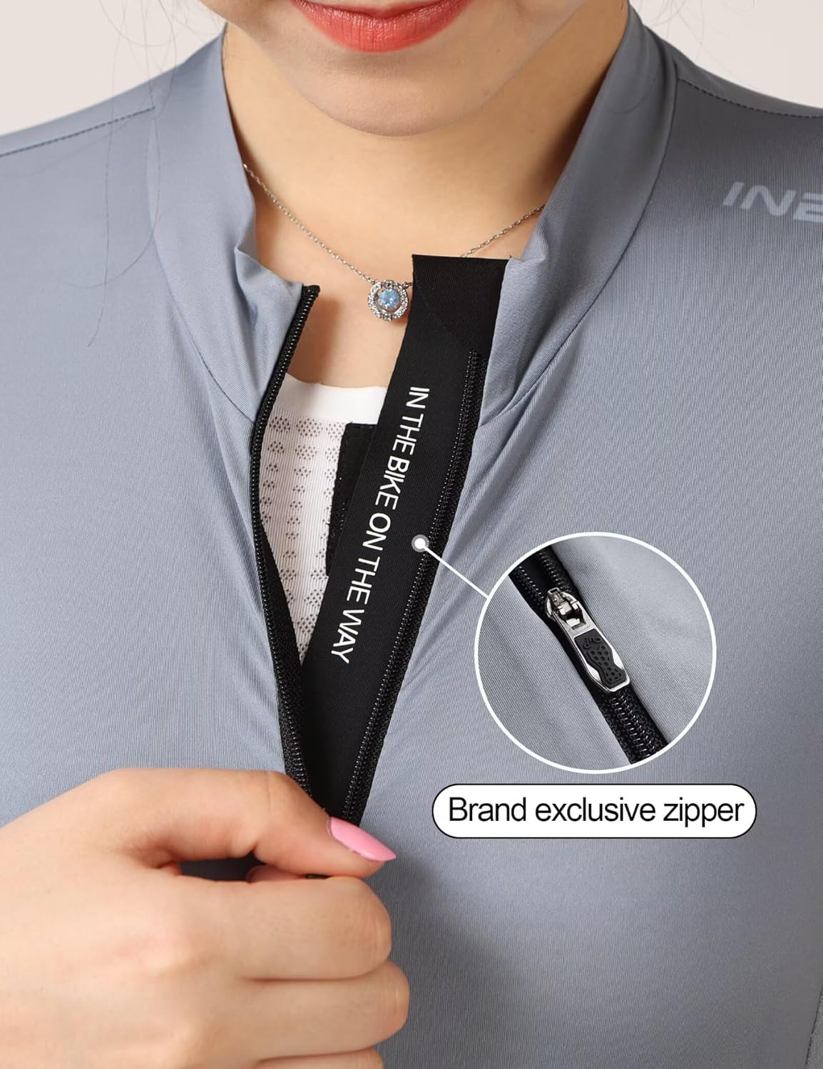 INBIKE Cycling Jersey Women Long Sleeves Bike Shirts with Pockets Quick Dry Bicycle Clothing for Road Biking Riding