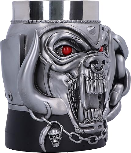 Miniatura 4 de Nemesis Now Motorhead Warpig Tankard de 6.1 in, resina, mercancía oficial de Motorhead, taza de cerveza Motorhead, fundida en la mejor resina,