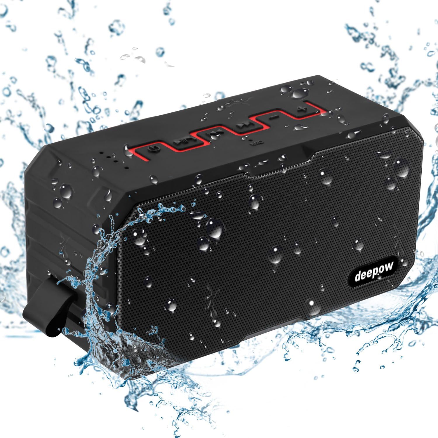 Bluetooth Speakers, 10W IP67 Waterproof Speaker with 3000mAh Battery Support TF Card and AUX