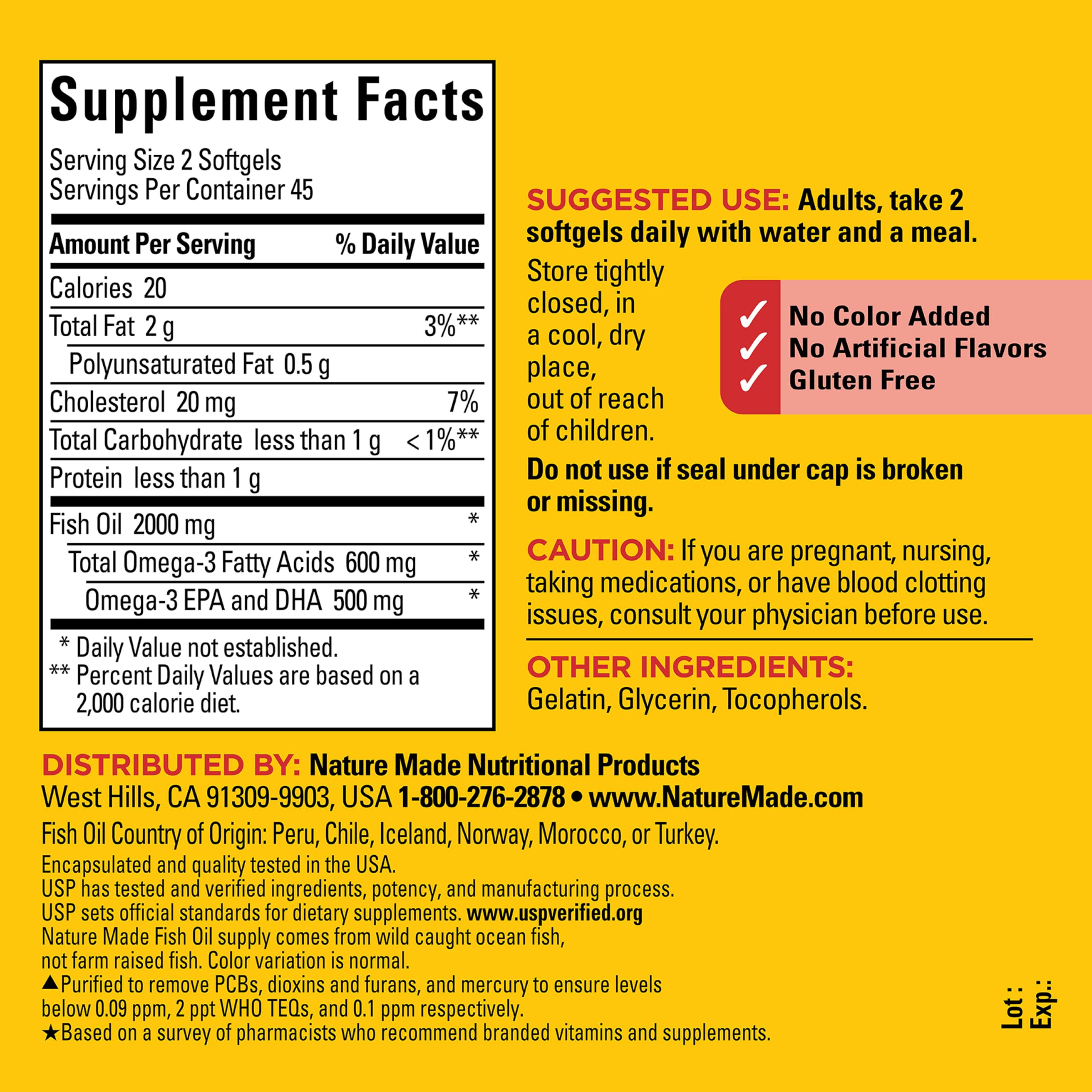 Nature Made Fish Oil Omega 3 Supplements, 1000 mg Softgels, 90 Softgels — Amazon image 6