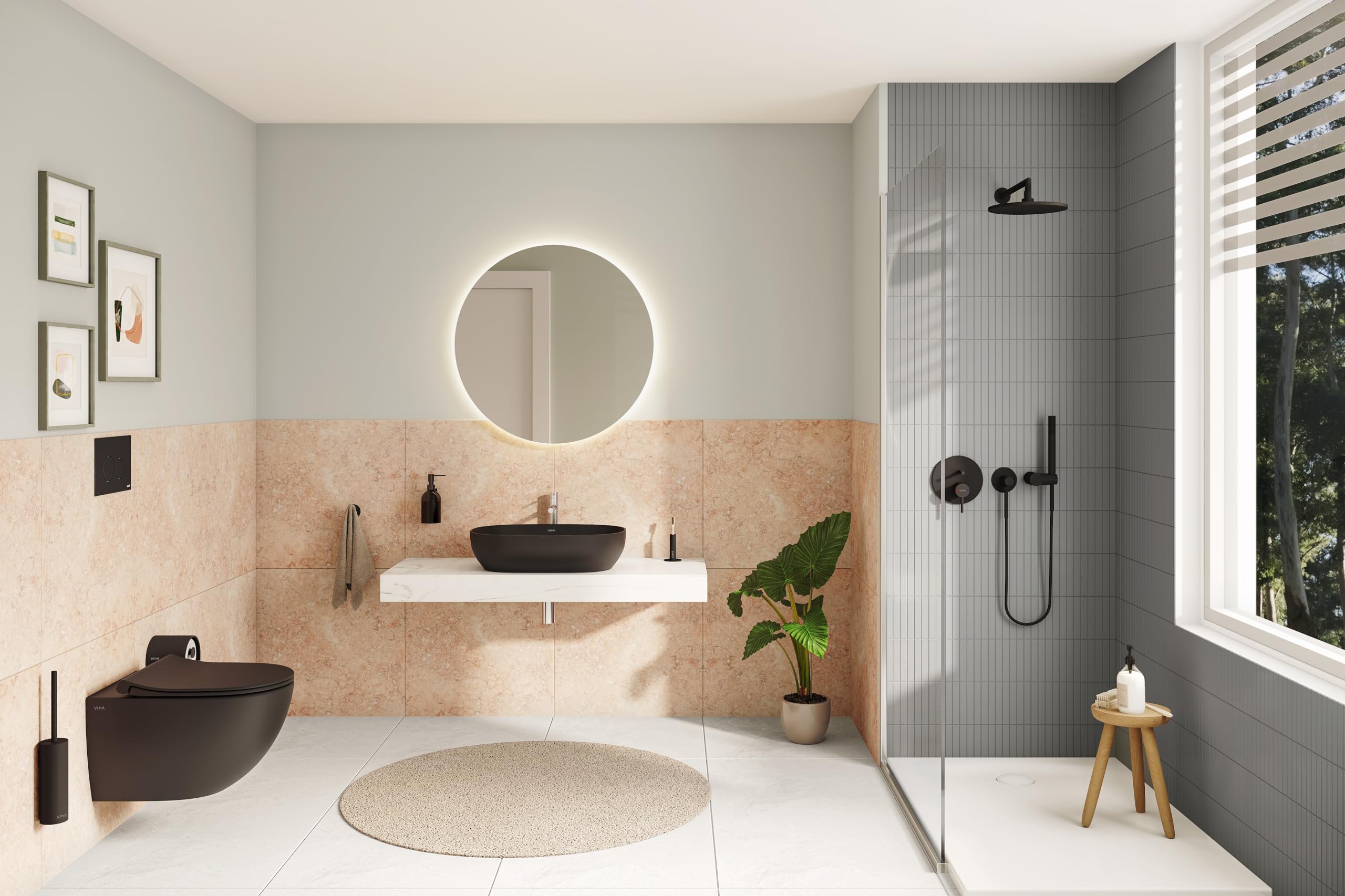 VitrA Origin A4488836 Kapaklı Tuvalet Kağıtlığı, Mat Siyah