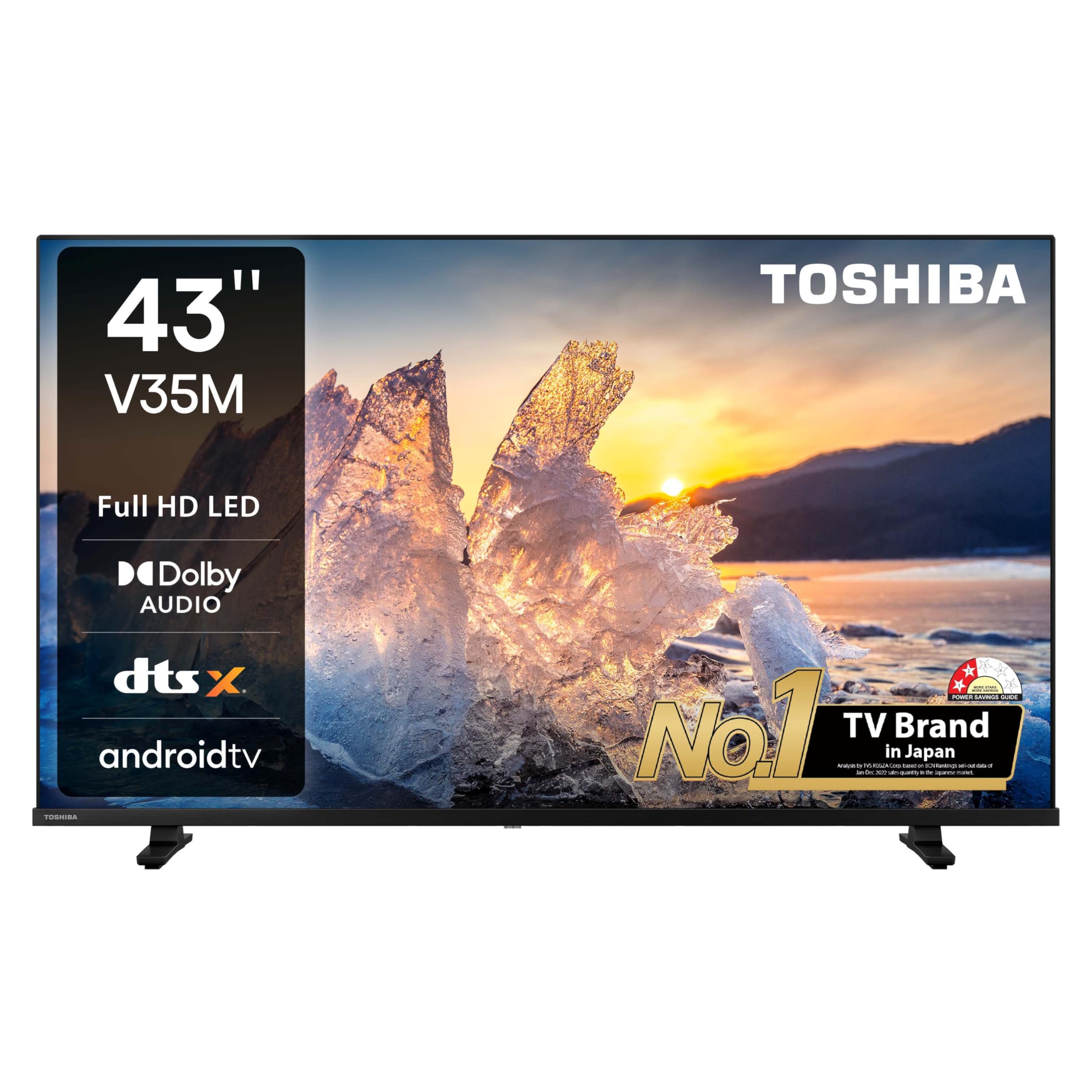 TOSHIBA 108 cm (43 inches) V Series Full HD Smart Android LED TV 43V35MP (Black)