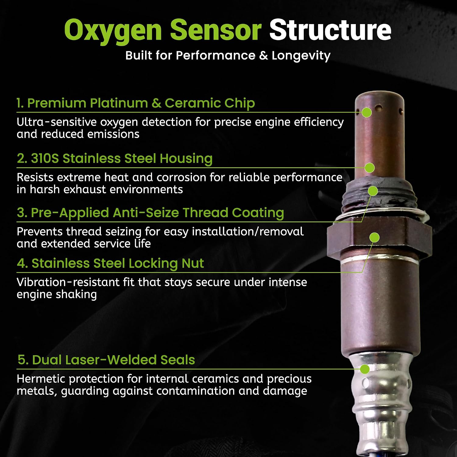 2 PCS Oxygen O2 Sensor 234-9112 & 234-4305 Upstream & Downstream for Toyota Corolla 2011 2012 2013 1.8L L4, Matrix 2011 2012 2013 2014 1.8L L4