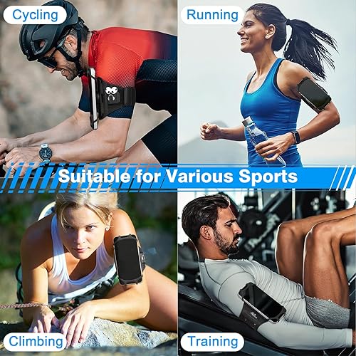 Miniatura 8 de MoKo Brazalete giratorio de 360 para iPhone 16 15 14 13 Pro Max Plus Samsung Galaxy Note S24 S23 se adapta a teléfonos inteligentes de más de 5.8