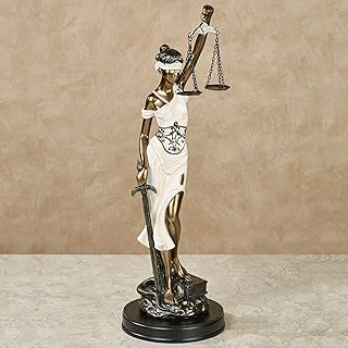 Touch of Class Themis Blind Justice Tabletop Statue Ivory Gold