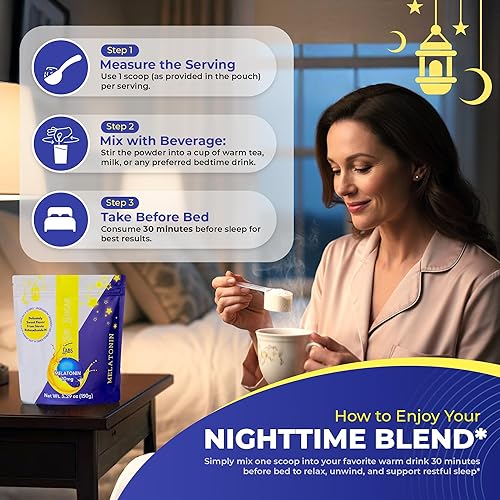 Miniatura 2 de Dr Sugar Labs Sleep Aid - Mezcla de melatonina dulce  Sustituto de azúcar para té  10 mg de melatonina con L-teanina, GABA y fibra  Cero azúcar,