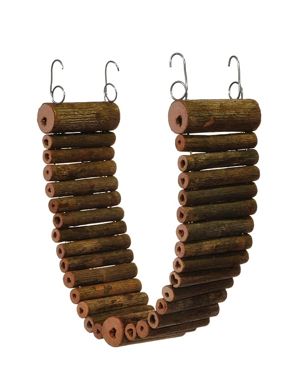 Escada flexível de madeira para aves e pequenos animais Wonder Walk Prevue Pet Products – 1 unidade