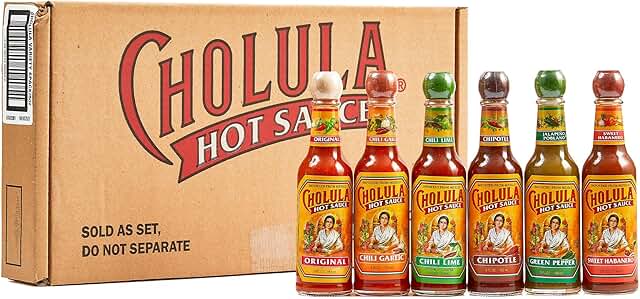Cholula Hot Sauce Variety Pack, Product of Mexico, Gift Set Includes Six...