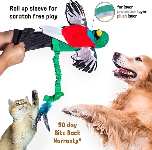 Miniatura 3 de Milunova Pupr Pals - Marioneta de juguete de lucha para gatos con acolchado resistente para un juego interactivo seguro, protección para evitar que