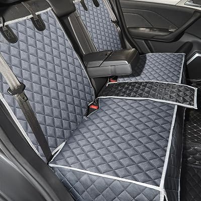 Dog Car Seat Cover for Back Seat Cover for Kids ISOFIX Car Seat Protector for Dogs Nonslip Water Proof Durable Universal Fit Dog Car Seat Cover for Truck SUV(Large,Grey)