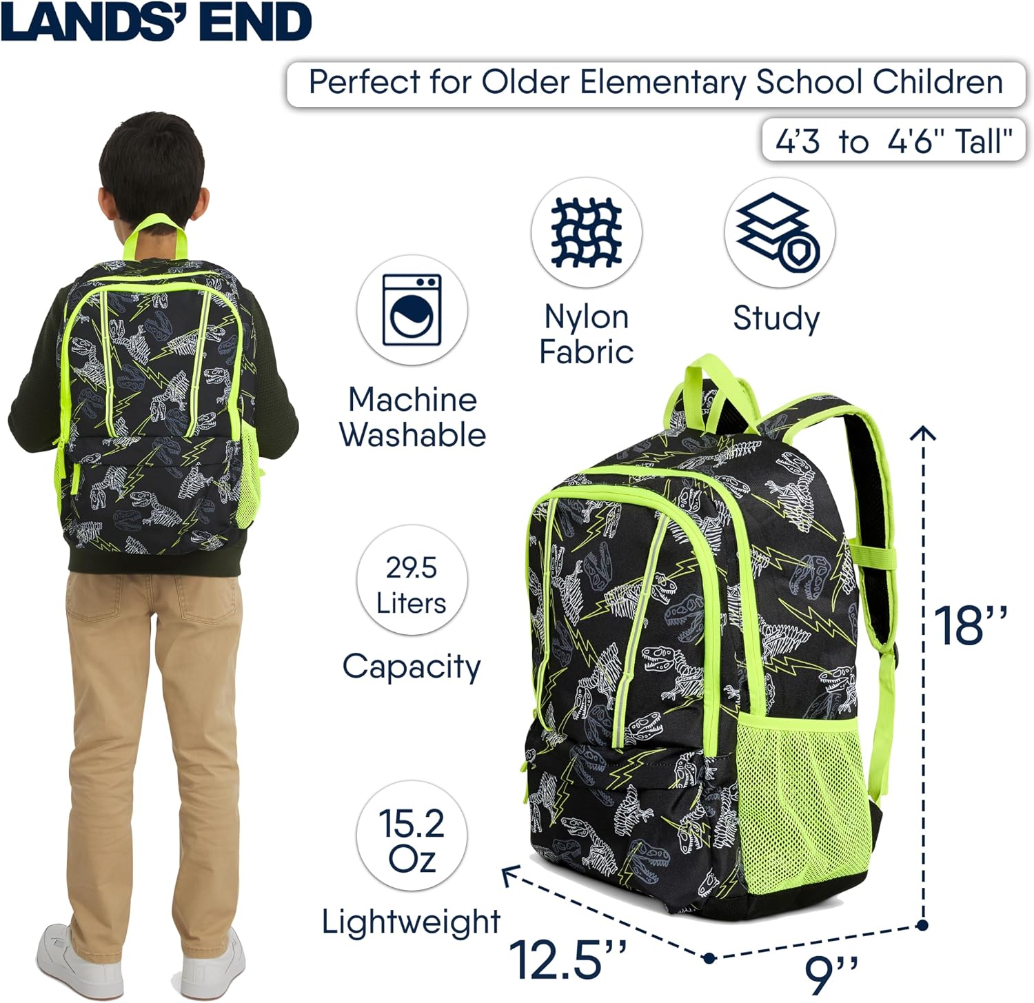 Lands End Unisex Kids Large Classmate
