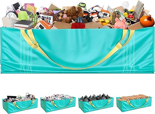 Skywin Bolsa de basura  Bolsas de construcción plegables y reutilizables de color verde para residuos, uso múltiple durante renovaciones, resistente