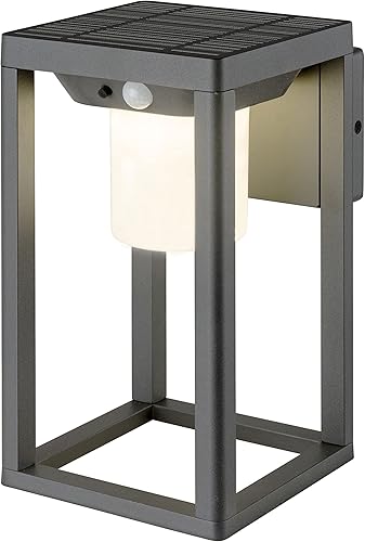 GKOLED Aplique solar de pared, luz de montaje en pared con sensor de movimiento al aire libre, 300LM 4000K LED, luces solares de pared del atardecer