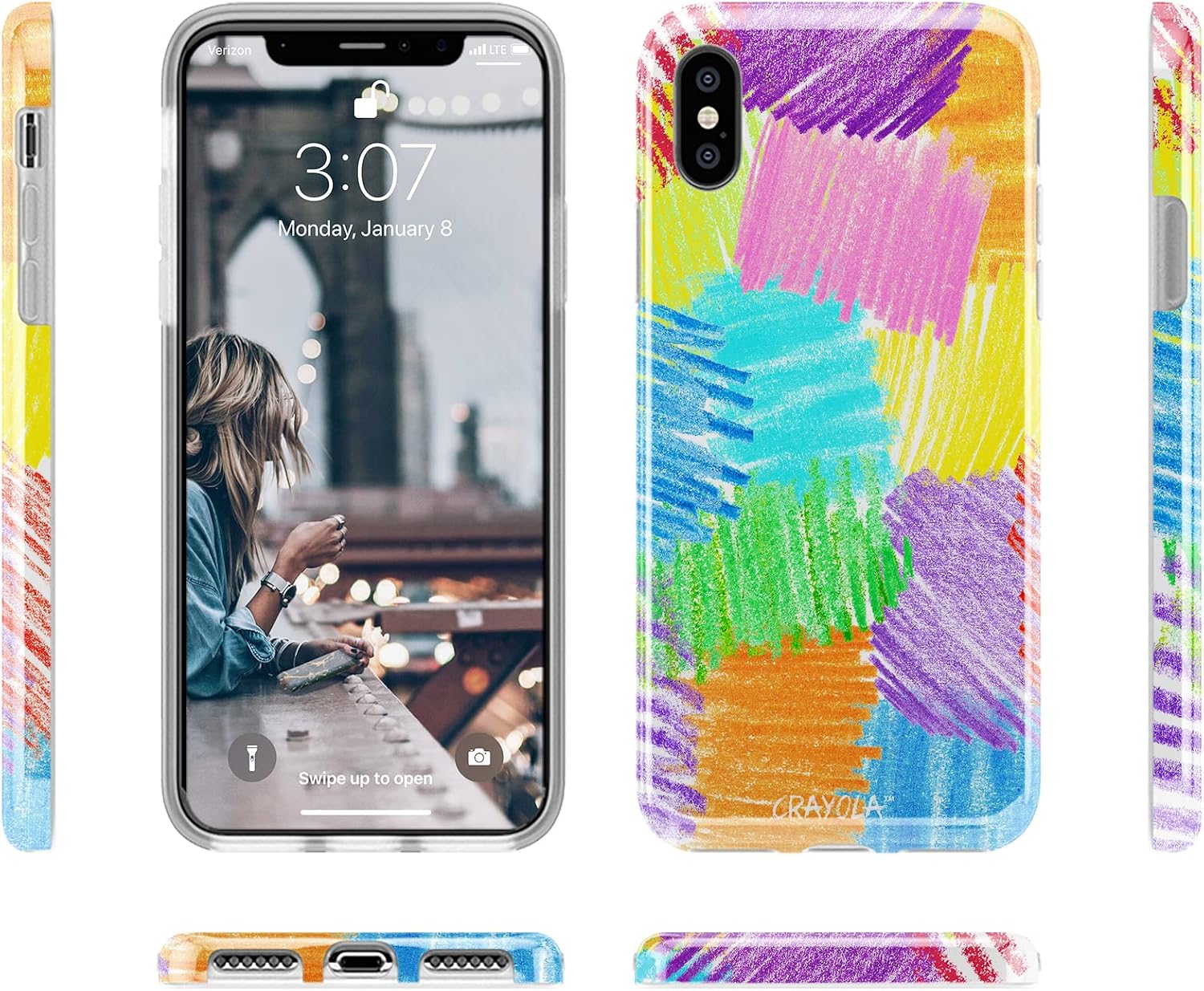 Casely iPhone Xs Max Case | Scribble Me That | Crayola Rainbow Pencil | Classic Ultra Slim Design