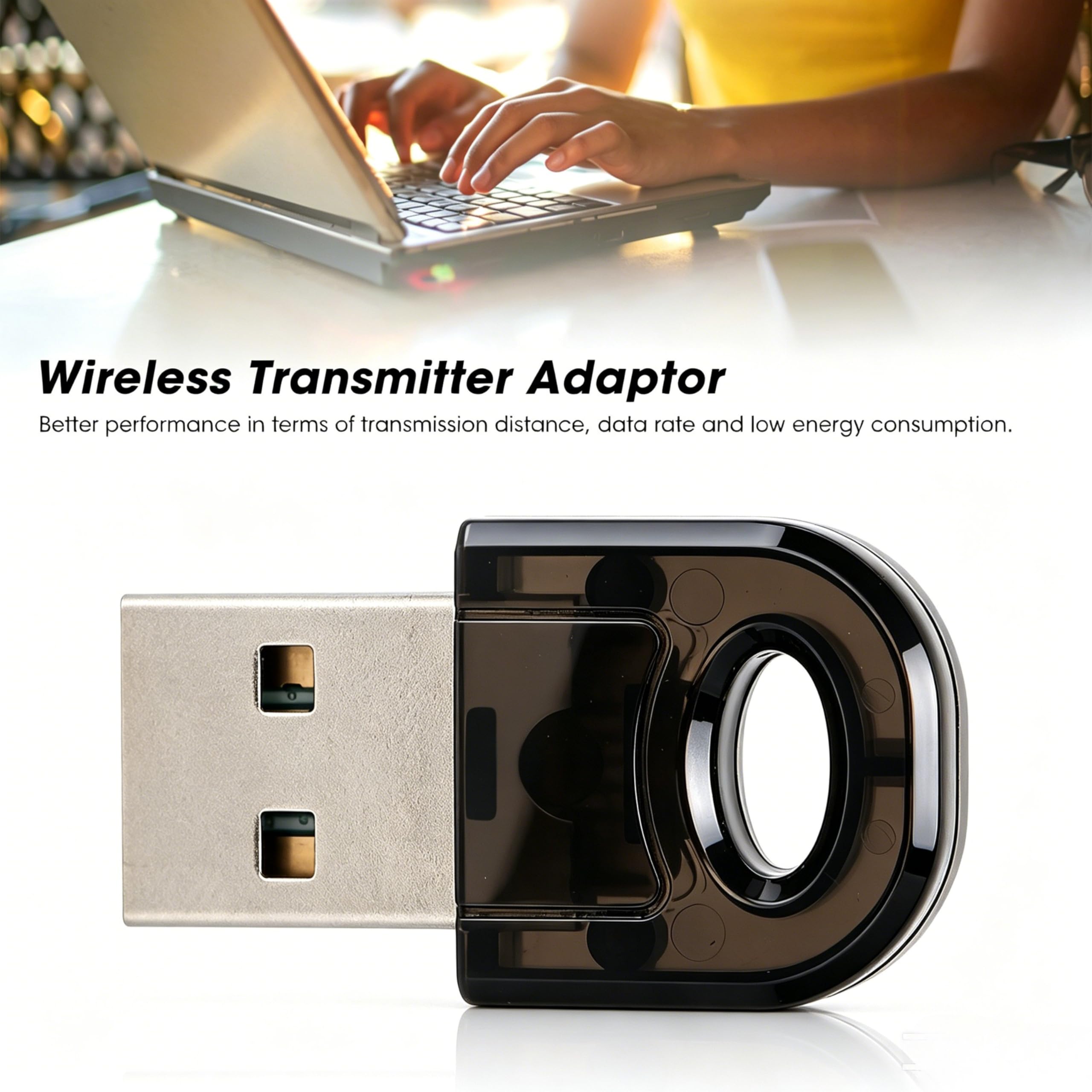 Wersja 5.0 Szybki bezprzewodowy adapter Bluetooth USB z chipem RTL8761B do laptopa PC czarny ABS metalowa transmisja 3 Mbps Plug and Play