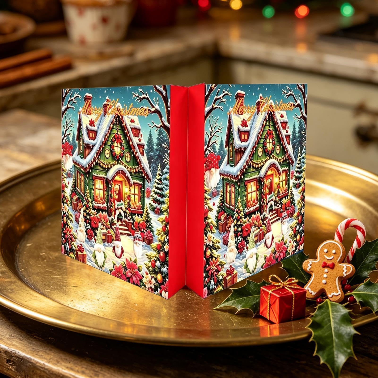 Calendrier De L'Avent Gnome 24 Jours Gnomes en Peluche | Poupées Naines Maison Appartement Bureau Chambre Bureau Cheminée Étagère Table Manger Entrée Meuble TV Fête Fin