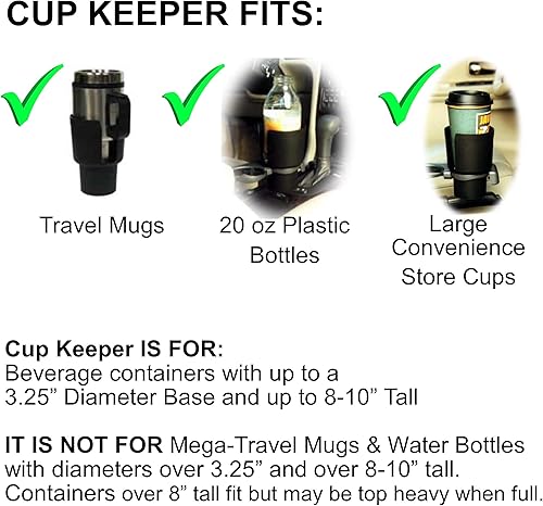 Miniatura 4 de Gadjit El adaptador para portavasos (paquete de 2) se expande los portavasos estrechos para automóvil de 2.5-3 pulgadas hasta 3.25 pulgadas