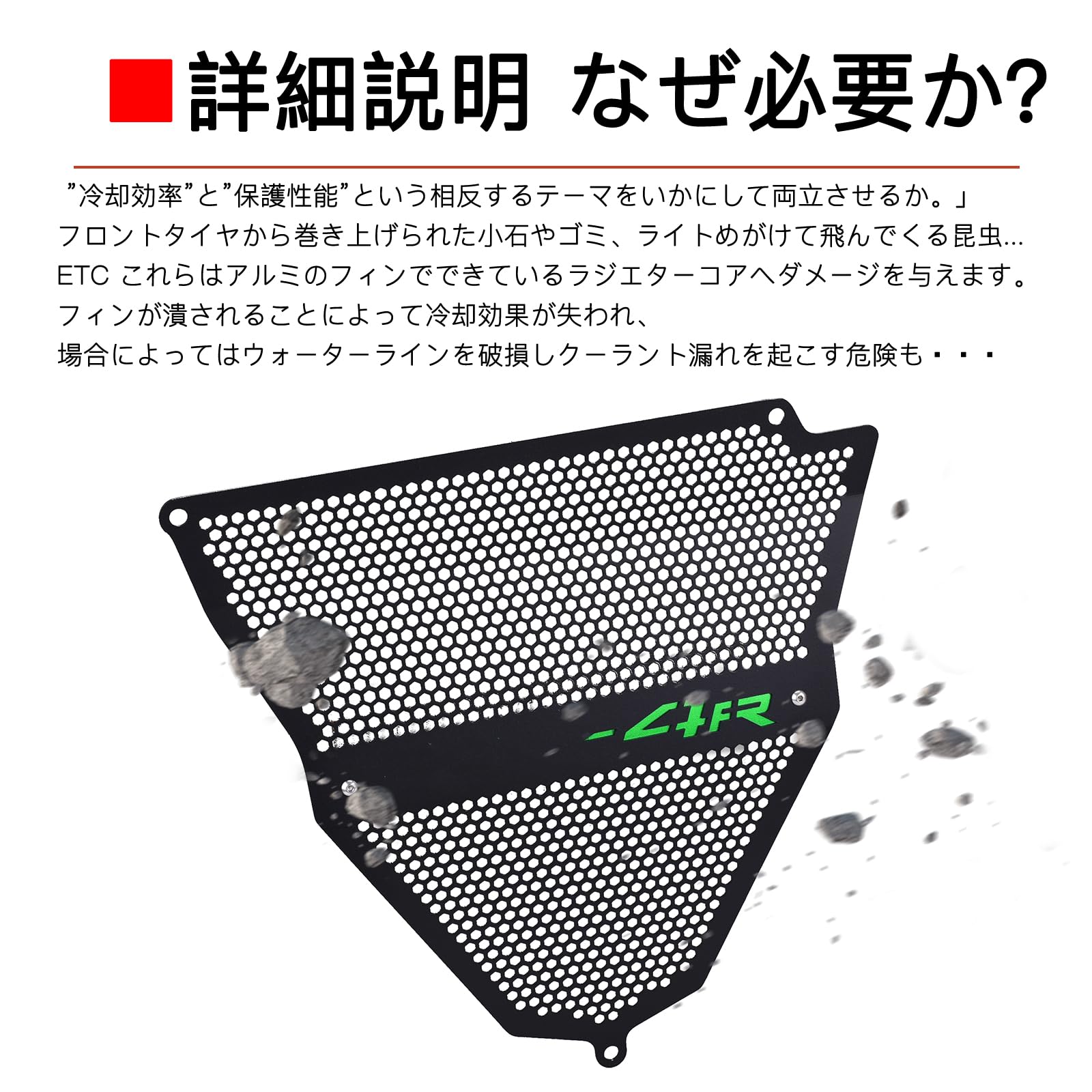 Amazon | LEDISHUN ラジエーターコアガード カワサキ ニンジャZX-4R ZX