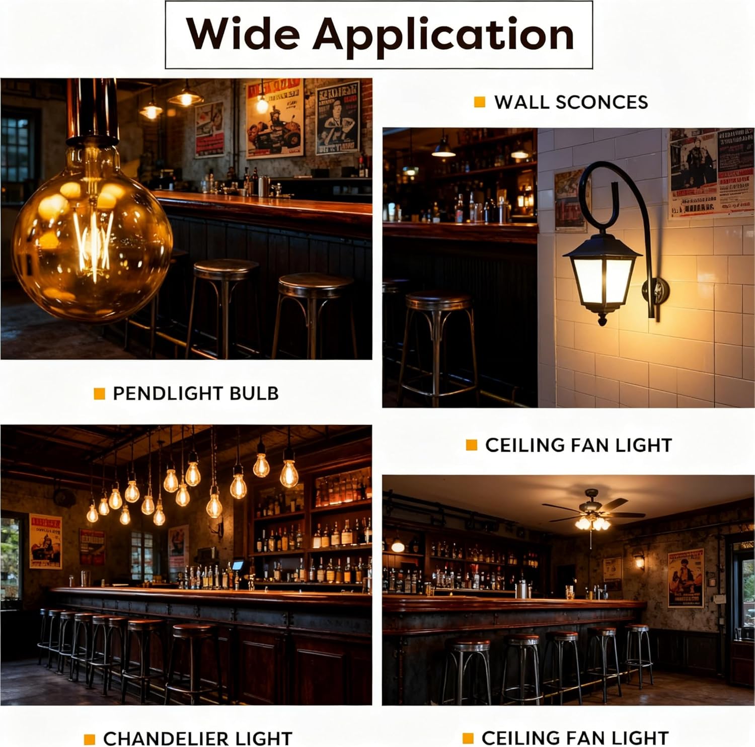 G25/G80 LED Globe Light Bulbs, Non-Dimmable 4W g25 Globe LED Bulbs 40 Watt, Warm White 2700K, Makeup Mirror Lights for Bedroom, Modern Sputnik Chandelier Light Bulbs Clear Glass 6 Pack