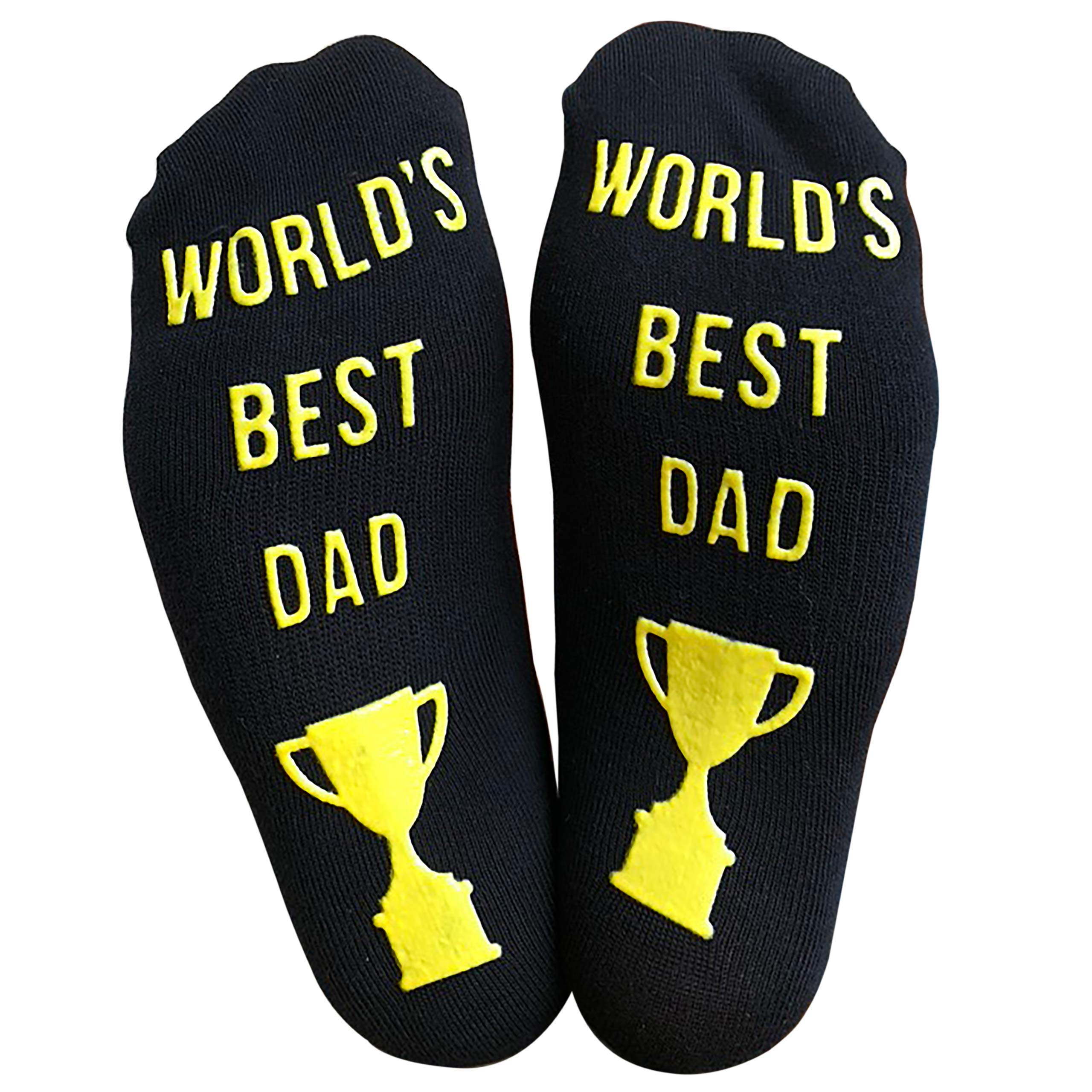 Worlds Best Dad Novelty Socks - Great Fathers Day Gift
