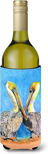 Caroline's Treasures 8539LITERK Pelican Wine Bottle Hugger, botella de vino, multicolor