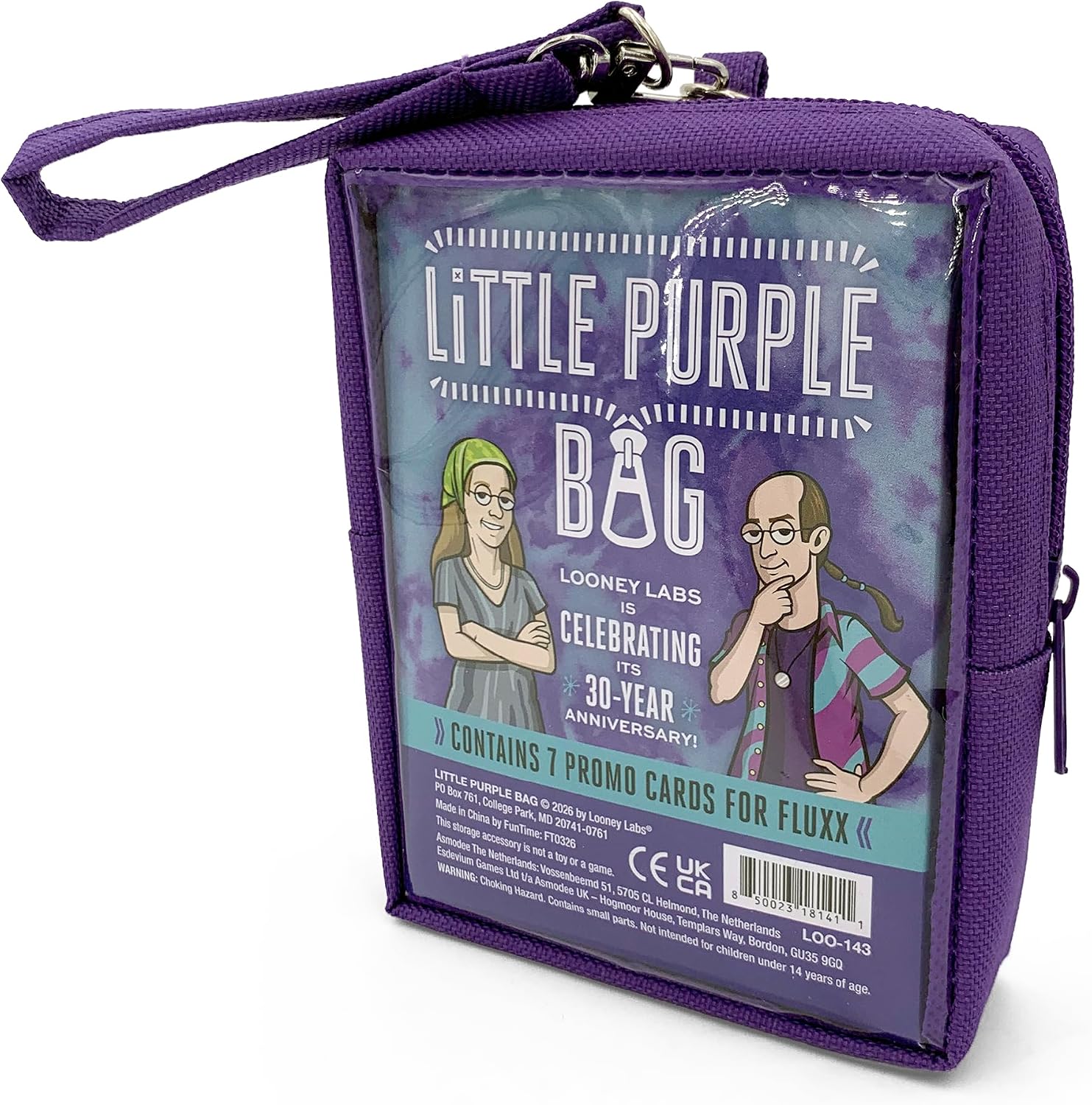 Looney Labs Little Purple Bag, Tabletop Game Carrier Tote, Waterproof Board Game Storage Bag