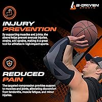 Vista 5 de B-Driven Sports Mangas de compresión graduadas, grado médico 20-30mmHg, para béisbol, baloncesto y más, 4