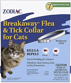 Zodiac Breakaway Flea and Tick Collar for Cats, 13"
