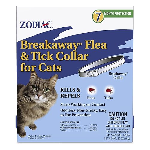 Zodiac Breakaway Flea and Tick Collar for Cats, 13"