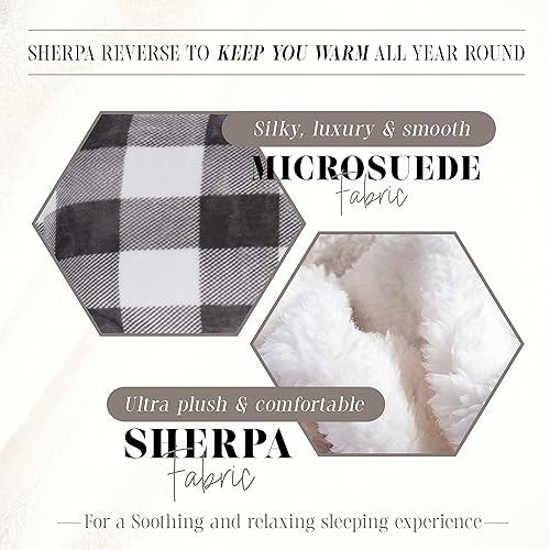 Miniatura 5 de Elegant Comfort Juego de edredón de 3 piezas diseño a cuadros lujoso pesado para todas las estaciones alternativa al plumón microvisón reversible