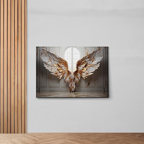 Miniatura 6 de Angel wings print on canvas on light gray ground, Angel wings, Angel wings art, On canvas, Wall Decor Living Room, Office Wall