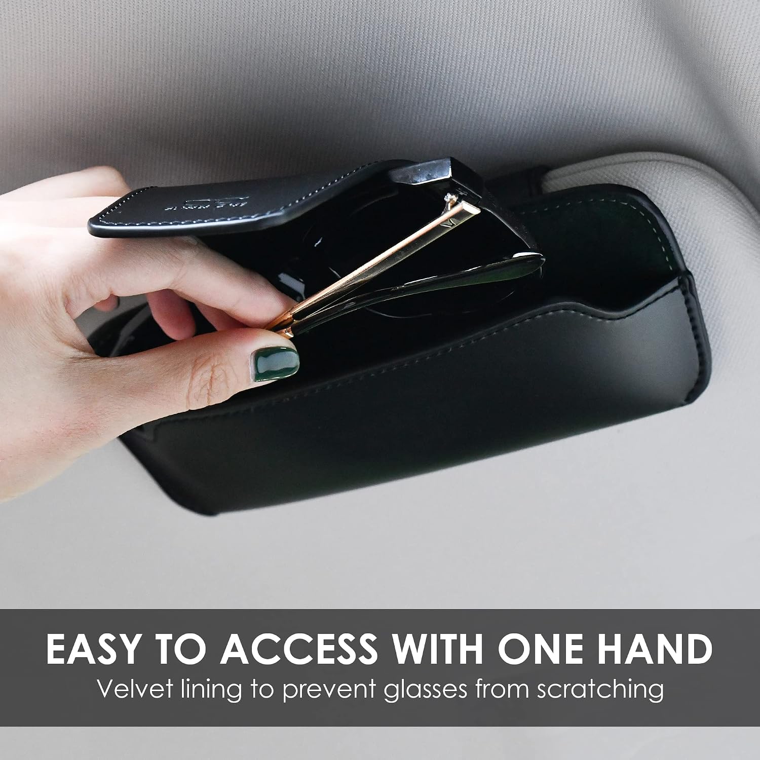 Sunglass Holder for Car Visor Glasses Case Non-Slip Clip Universal for Sunglasses Eyeglasses Car Interior Accessory image 3