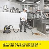 KÄRCHER Aspirateur Eau et poussières NT 22/1 AP Te L, Max. 1300 W, Filtre Cartridge PES, réservoir : 22 l, coude, suceur pour sols (300 mm), buse de Fentes, Prise pour Outils électroportatifs - 2