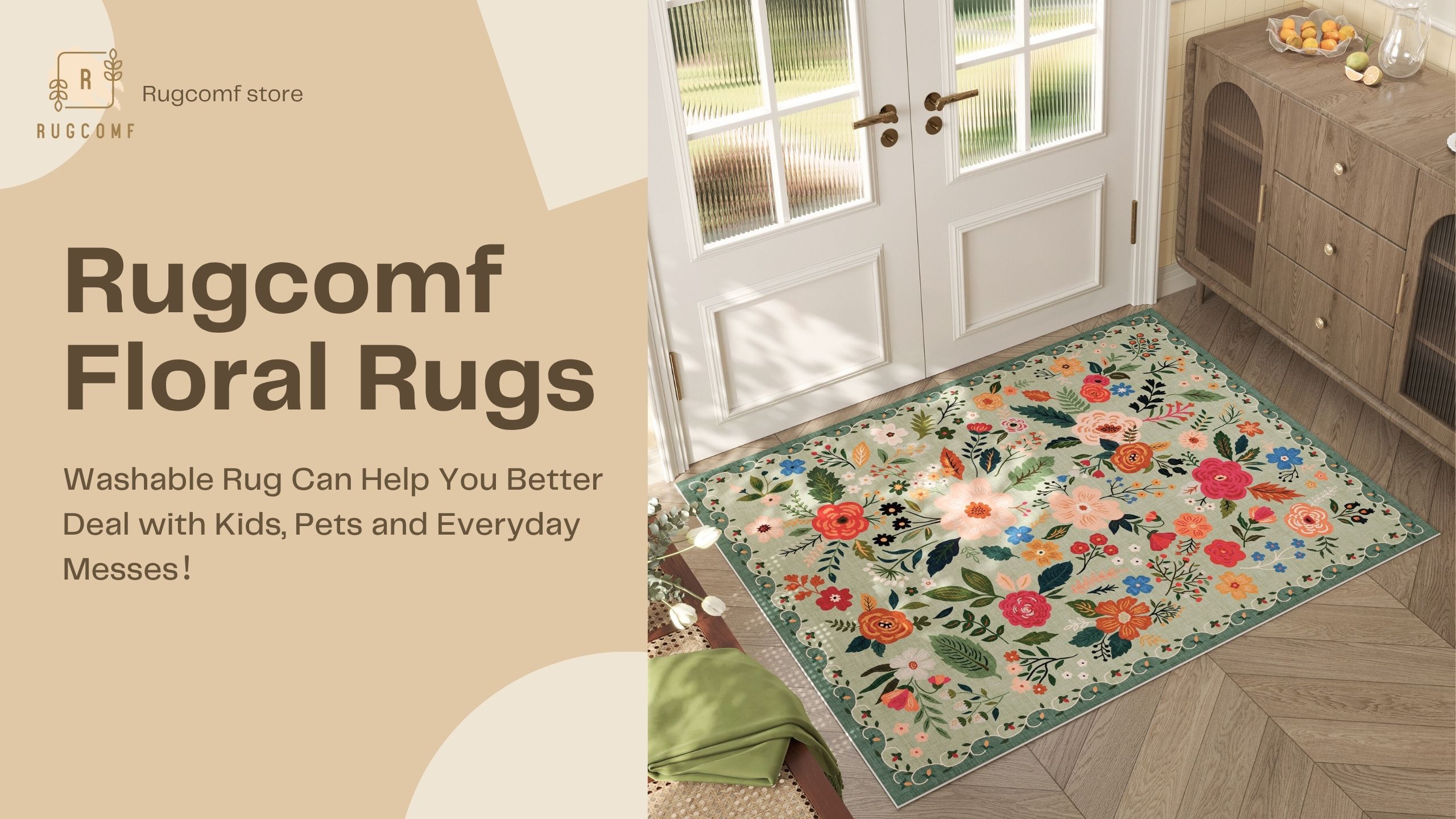 Aazon.co: BOOLATU Roses Flowers And Bow-Knot Door Ats Entrance Front Door Rug,achine