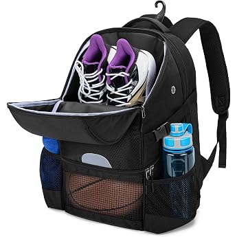 DSLEAF Basketball Backpack for Men Football Bag with Ball Compartment