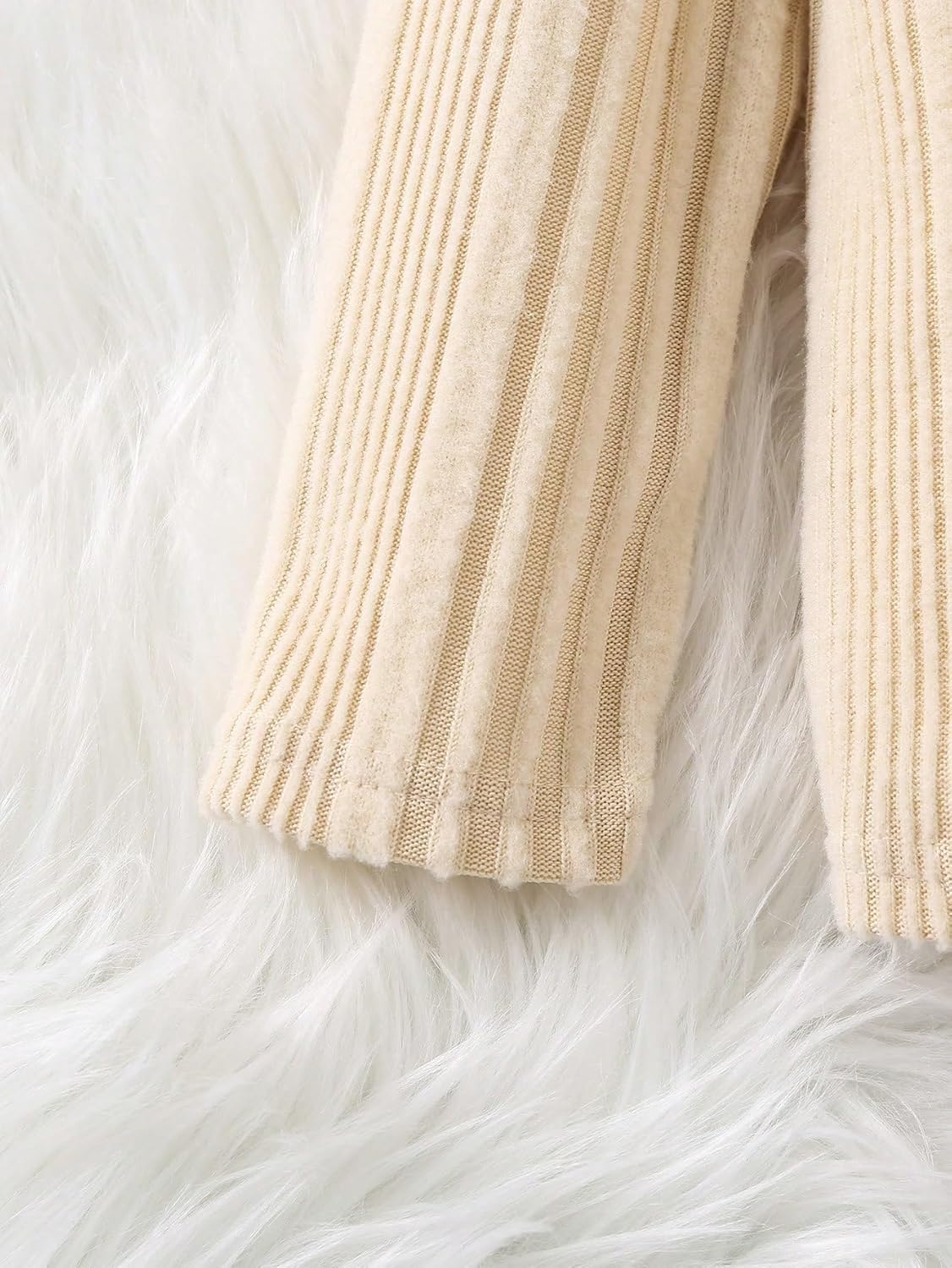 SOLY HUX Toddler Girl's 2 Piece Outfits Mock Neck Long Sleeve Tee and Button Front Overall Dress Set - Image 4